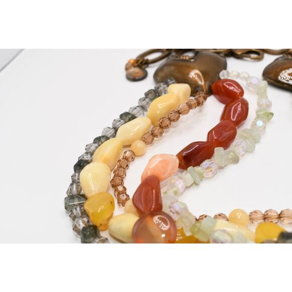 Chico’s Multi Strand Beaded Chain Belt Enamel Accents 49” Statement main image 7